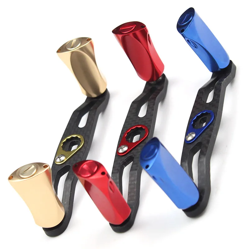 Mango de carrete de pesca KAWA de fibra de carbono para perilla de aleación D/A tamaño del agujero 8*5mm longitud 105mm accesorio basculante de carrete de pesca - imagen 5