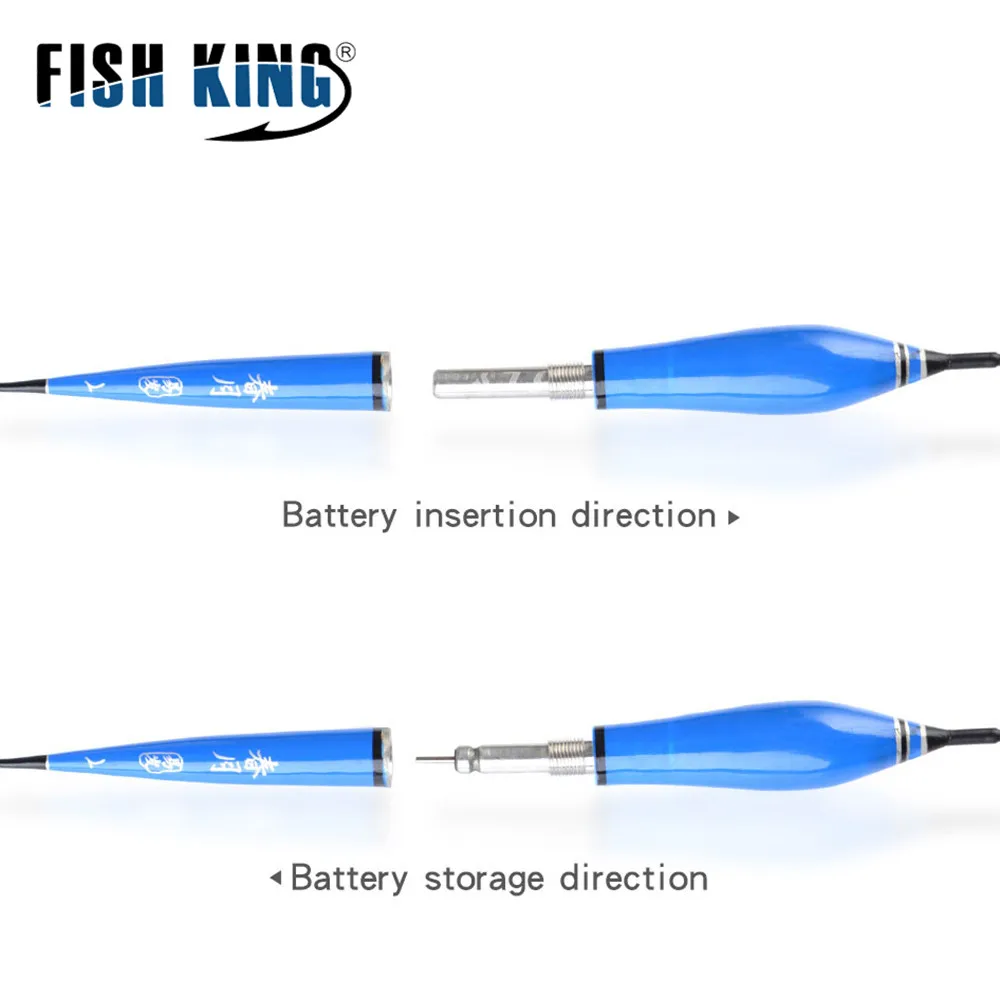 FISH KING-flotador de pesca eléctrico, luz LED luminosa, flotador electrónico sin batería para aparejos de pesca, 1 unidad - imagen 3