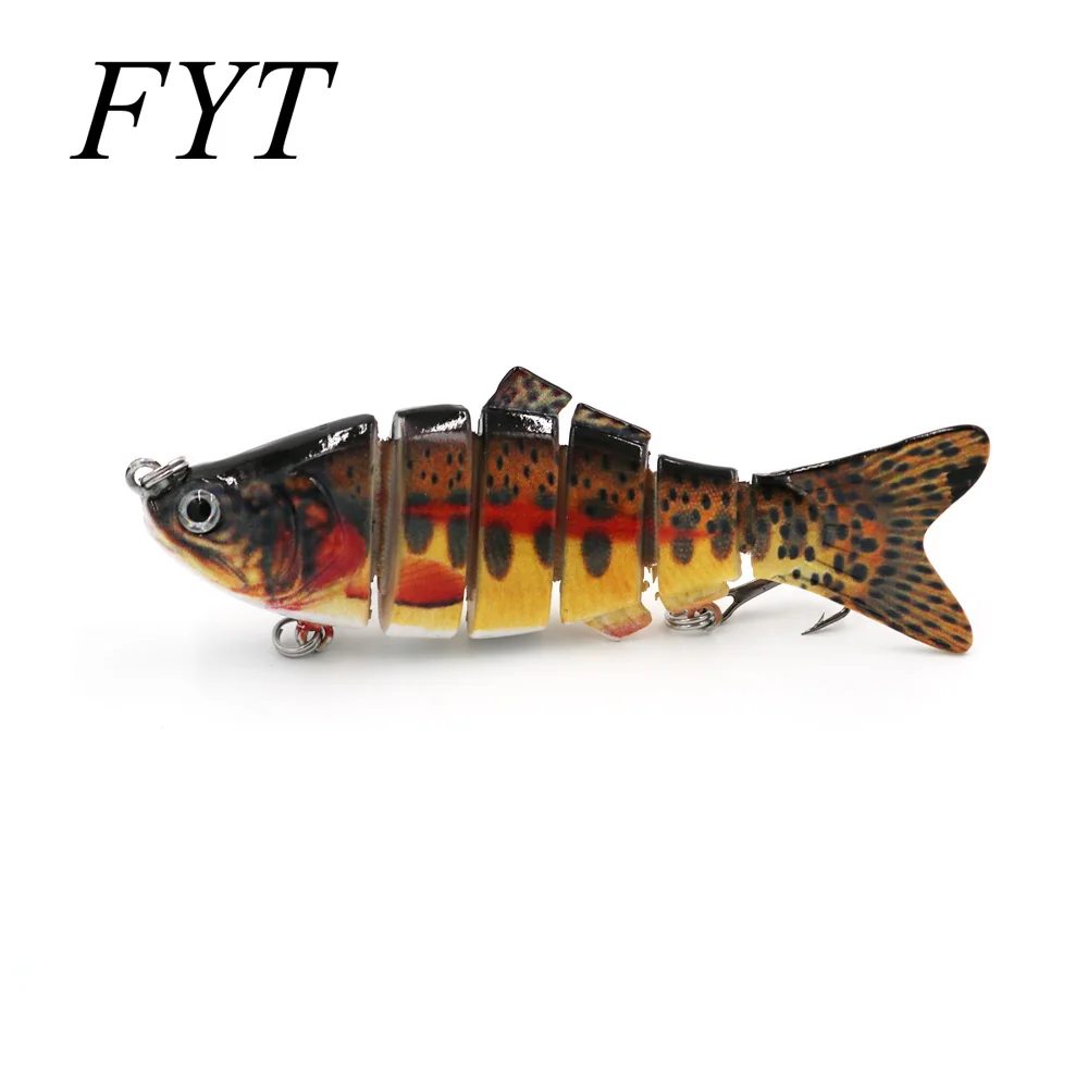Señuelo de pesca realista, 6 segmentos, Swimbait Crankbait, cebo duro lento 18g 10cm con 6 #, herramientas de pesca - imagen 4