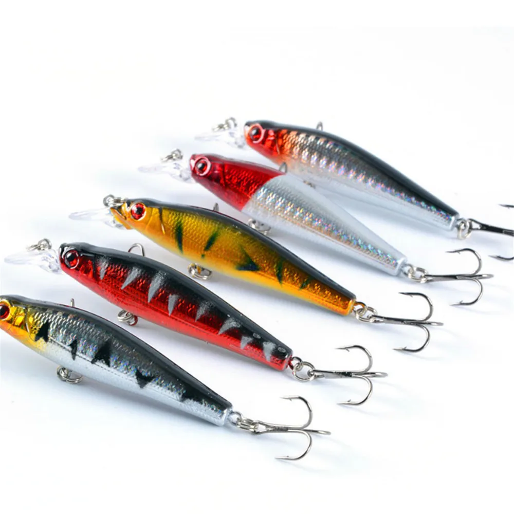 Señuelos duros de pesca de pececillos, cebos artificiales de plástico, Wobbler, accesorios de pesca de carpa, 9g, 8cm, 1 unidad - imagen 3
