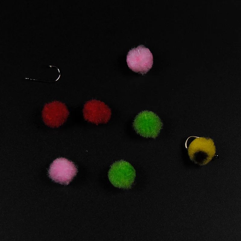Bimoo, mezcla aleatoria de colores, huevo de pesca con mosca, mosca, mosquitos, sin gancho, bola de huevos, moscas para salmón, trucha, Señuelos de pesca, Material de atado de moscas - imagen 3