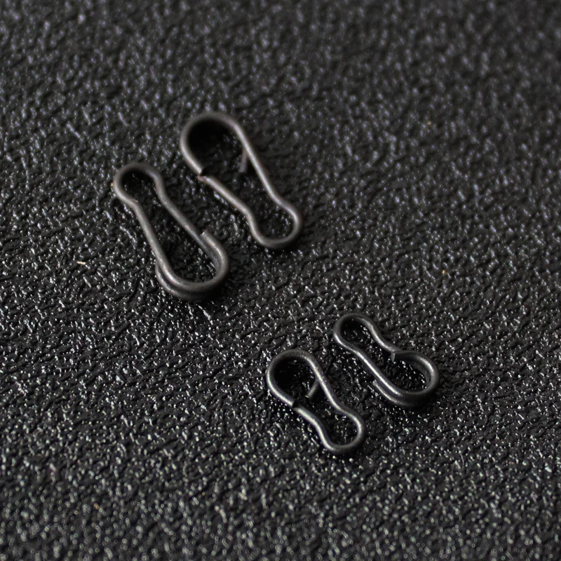 30 unids/lote pesca de carpa multi clips conector de cambio rápido negro mate fácil enlace giratorios terminal a presión aparejos giratorios - imagen 3