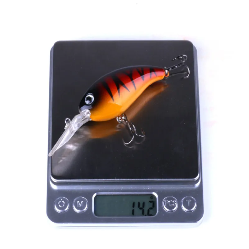 FISHINAPOT Señuelos de Pesca Crankbait, cebo Artificial duro Wobbler con acero de alto carbono, señuelo de Lucio, 7 colores, 10cm, 14g, 1 unidad - imagen 2