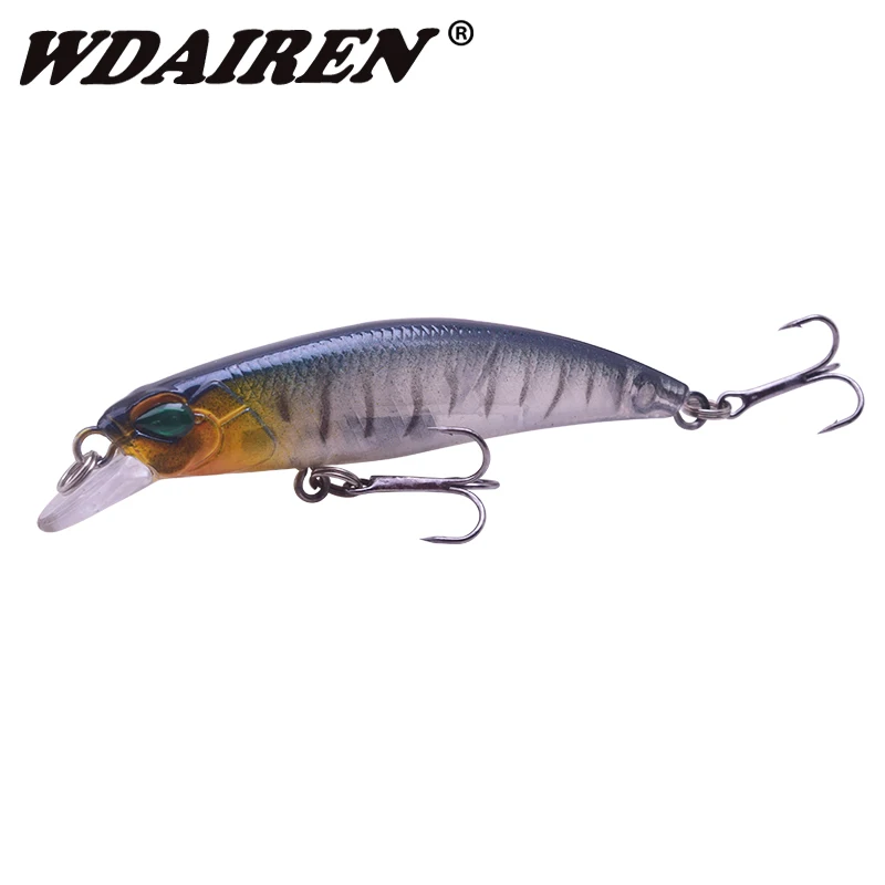 1 Uds cebo duro 65mm/3,8g Minnow, Wobblers, cebo tipo pez dorado para lubina, señuelo de pesca de agua dulce, cebo de pesca tipo tipo sábalo WD-524 - imagen 3