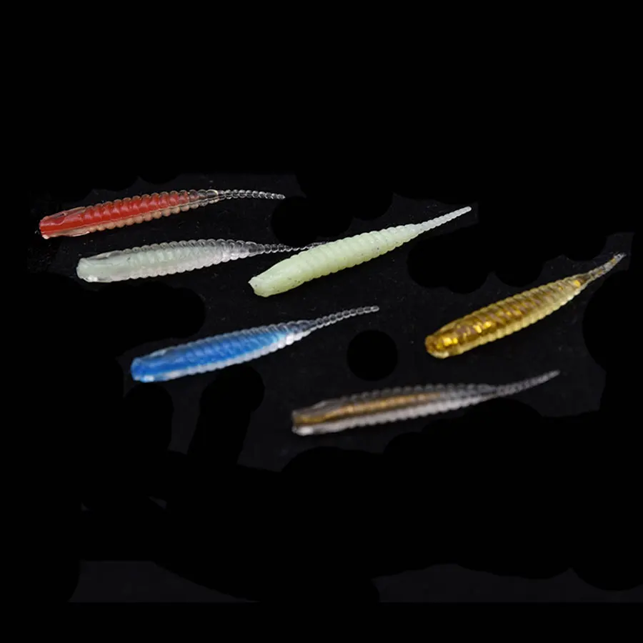 Cebos de señuelo para pesca de raíz, bolsa de 4cm, 0,37g, transparente, suave, para peces pequeños, 10 unidades - imagen 3