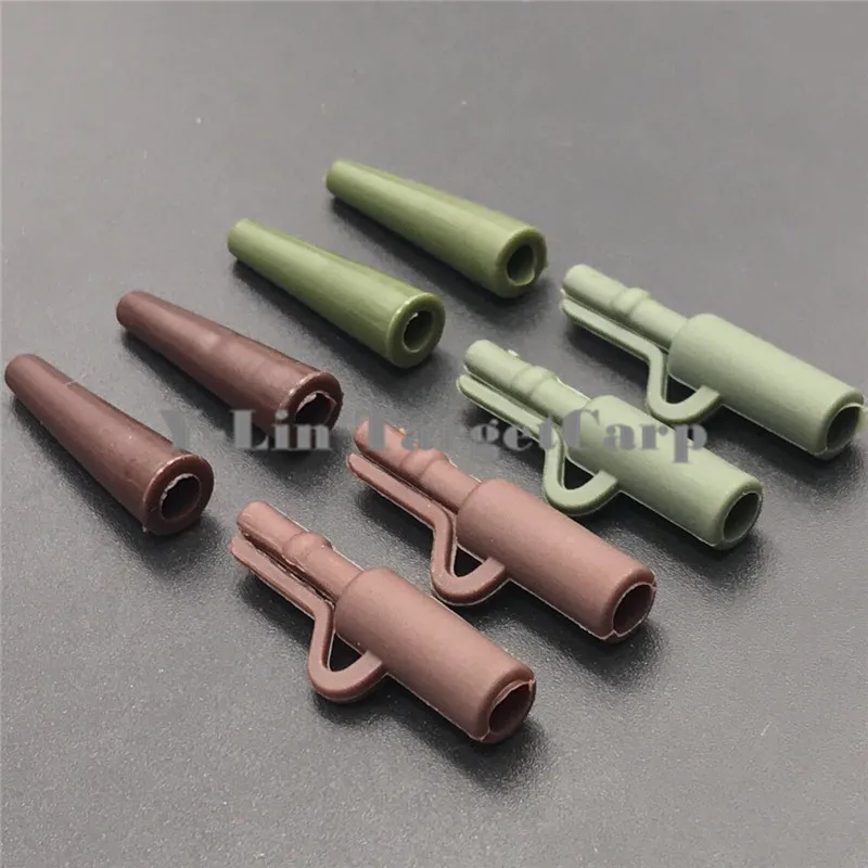 40 unids/lote de aparejos de pesca de carpa, juego de Clips de plomo de seguridad de carpa + tubos de goma de cola, herramienta de aparejos de pesca de carpa - imagen 2