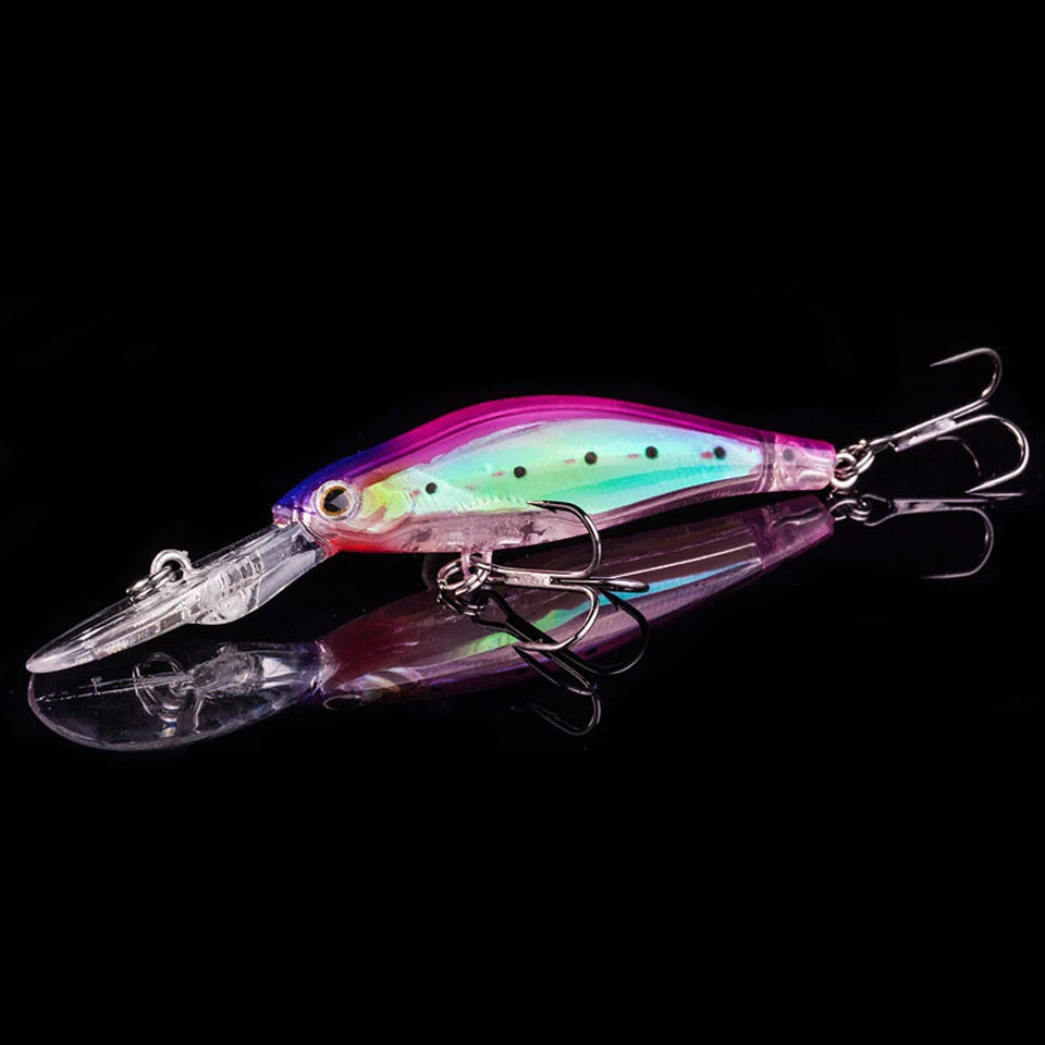 WALK FISH-señuelo duro de Pesca, cebo láser luminoso, pececillos, lubina, agua salada dulce, 8 #, 1 unidad, 9cm, 7,3g - imagen 5
