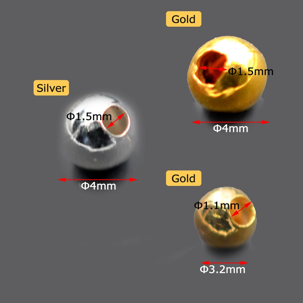 MNFT-Cuentas de hierro de 500mm, Material de pesca con mosca, Color dorado, precio al por mayor, 3,2 unidades por lote - imagen 3