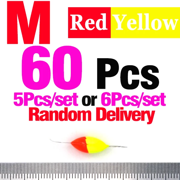 60Pcs  Red Yellow  M