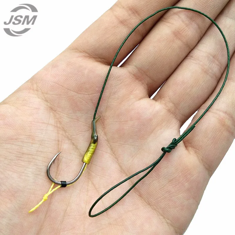 JSM-aparejos para el pelo de pesca de carpa, gancho de acero al carbono 8340, accesorios de pesca de carpa, 18 Uds. - imagen 2