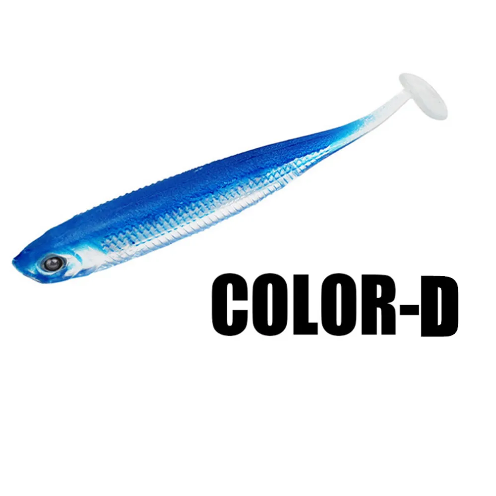 5 unids/lote señuelo suave 2,2g/70mm para Pesca Shad gusano Swimbaits Jig Head señuelo suave cebo de Pesca con mosca Pesca