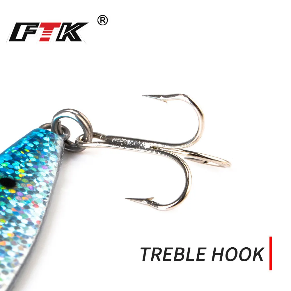 Jig Metálico FTK Luminoso – Sardina con Ojos 3D para Jigging - imagen 2
