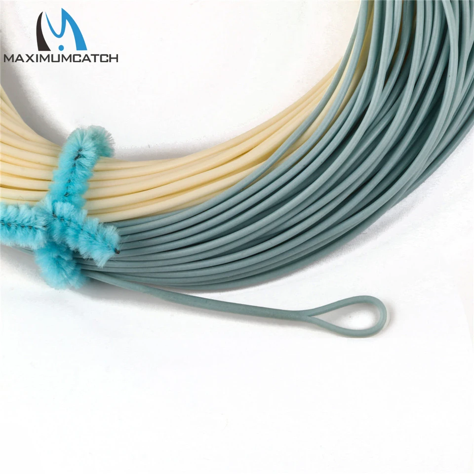 Línea de pesca con mosca Maximumcatch Bonefish, línea de pesca con mosca de Color arena/azul de 100 pies con 2 bucles soldados para agua de listones/fresca - imagen 4