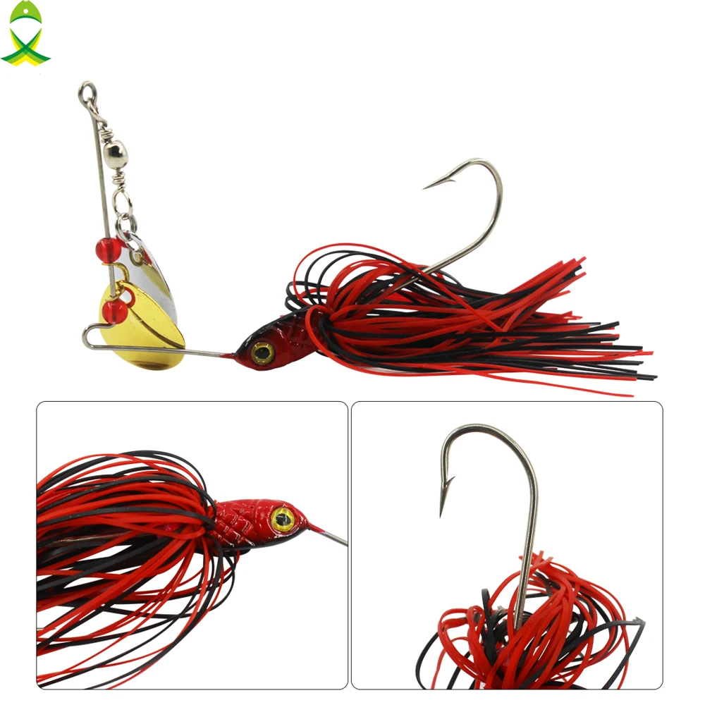 JSM-señuelo de pesca giratorio Jigging, cebo Artificial de agua salada con cuchara de Metal reflectante doble para aparejos de pesca, 5 unids/lote - imagen 4