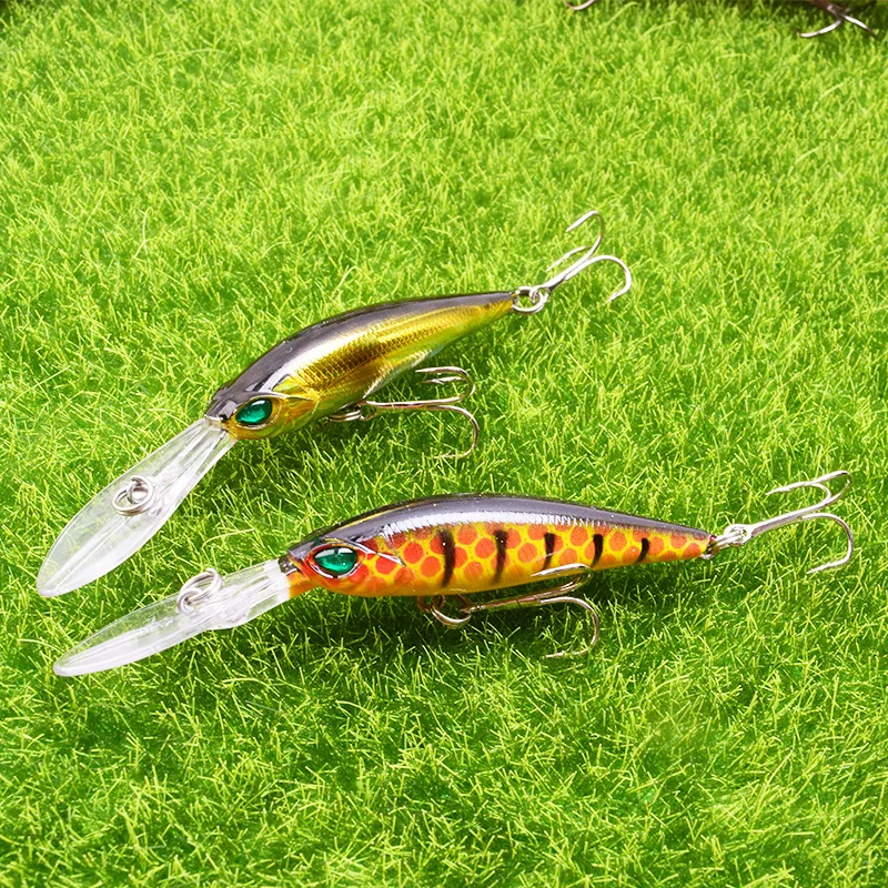 Señuelo de Pesca de pececillos, cebo Artificial duro, Wobbler, Crankbait, manivela flotante, 95mm, 6g - imagen 2