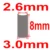 3.0x8mm  100pcs