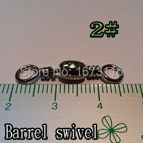 Barril giratorio de pesca, Conector de tamaño 2, cantidad, 30 unids/lote - imagen 2