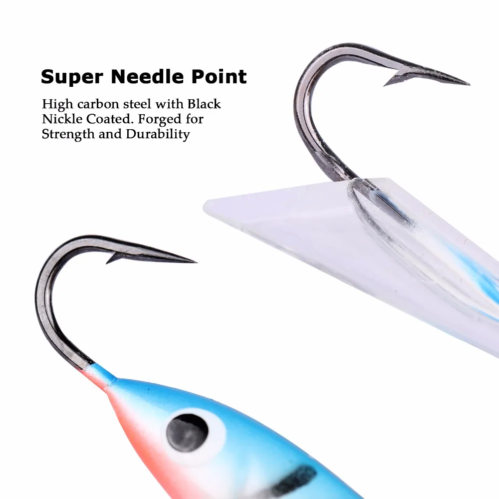 Goture-señuelo de pesca en hielo, cebo Artificial duro de 18g y 8cm, jigging, balanceador para pesca de invierno, carpa, Lucio, Wobbler, 4 Uds./Set - imagen 4