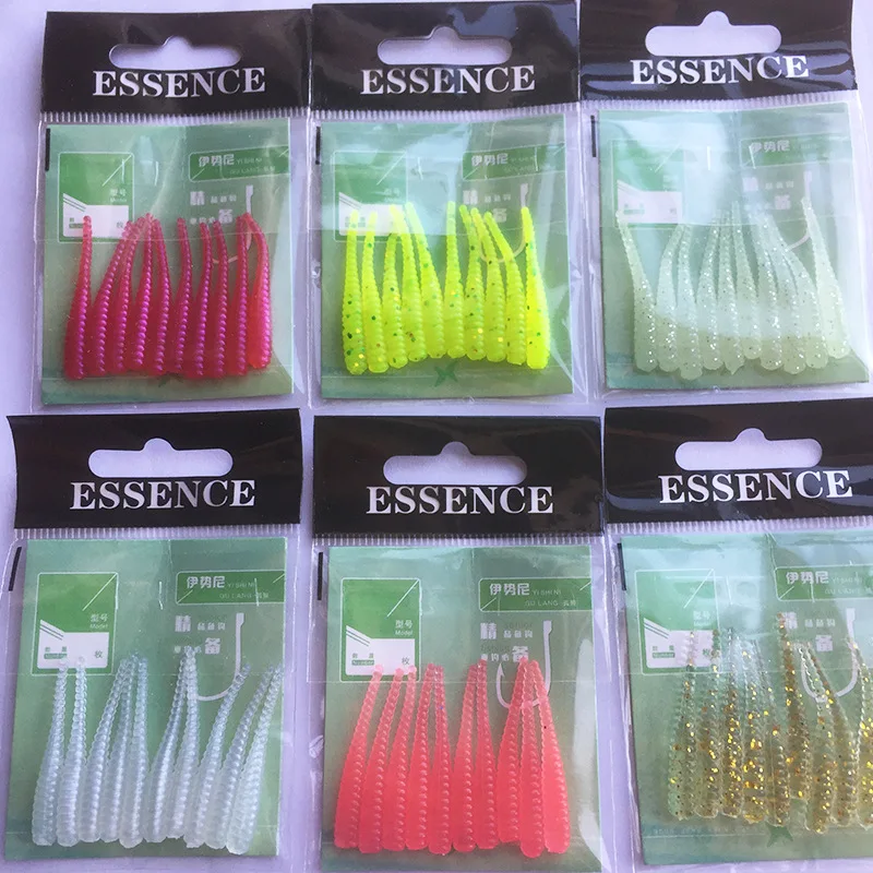 10 unids/lote cebos blandos Señuelos de Pesca 35mm 0,5g Wobblers cola de aguja Artificial Swimbait de silicona cebo de gusano Pesca - imagen 3