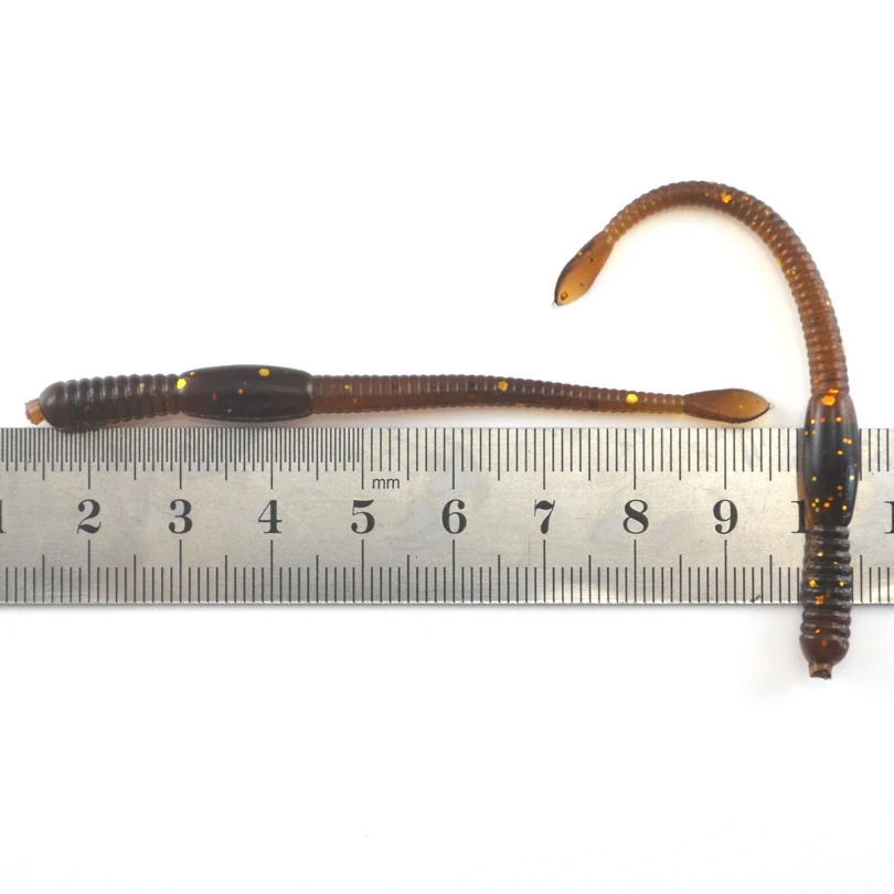 MNFT 25 unids/lote 7,7 cm 1,03g señuelo de plástico suave pesca Artificial lombriz de tierra cebos de pesca gusanos biónicos aparejos de Señuelos de Pesca de gusano - imagen 3