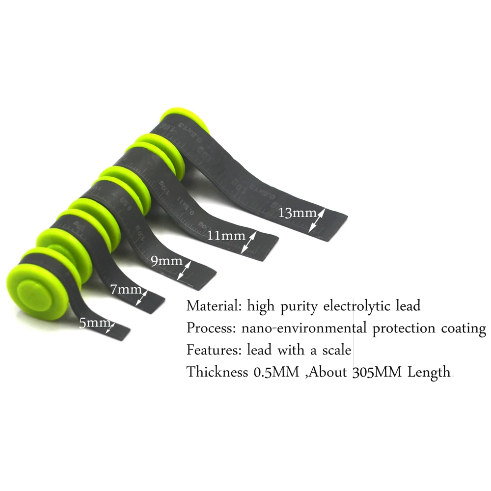 MNFT 2 uds alta calidad 0,5 MM báscula de pesca plomo revestimiento lateral ambiental ajuste preciso peso plomo accesorios de pesca de carpa - imagen 2