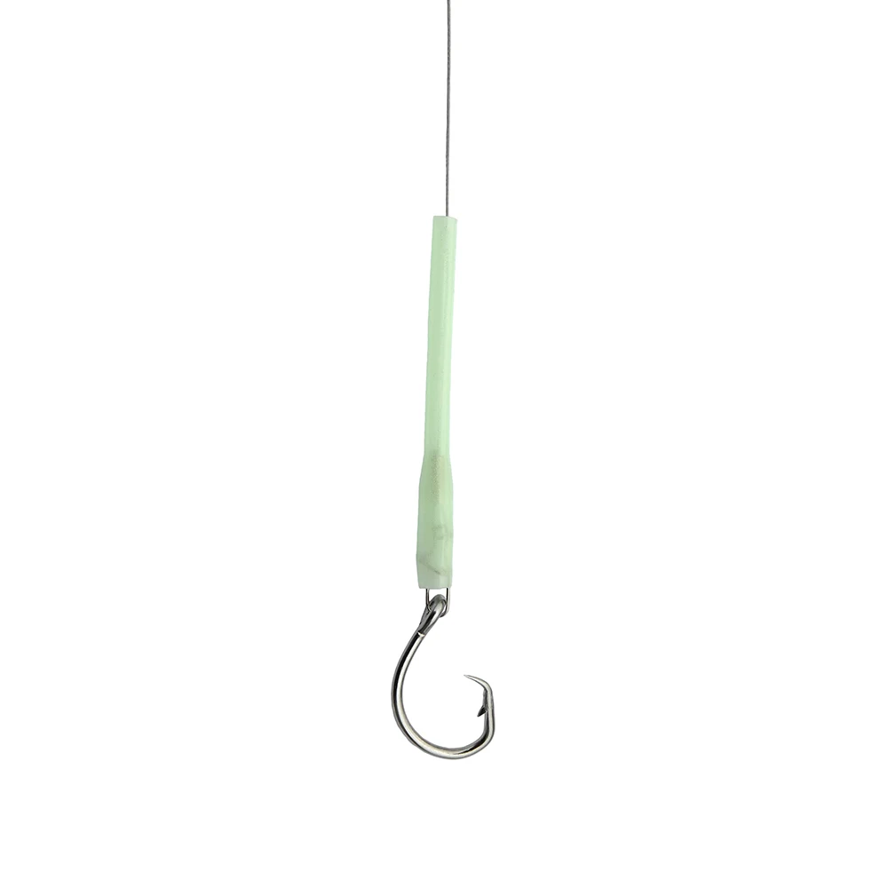 JSM-funda protectora de crimpado brillante, tubo verde suave para gancho de pesca, atraer peces, aparejos de Señuelos de Pesca, 25 unids/lote - imagen 3