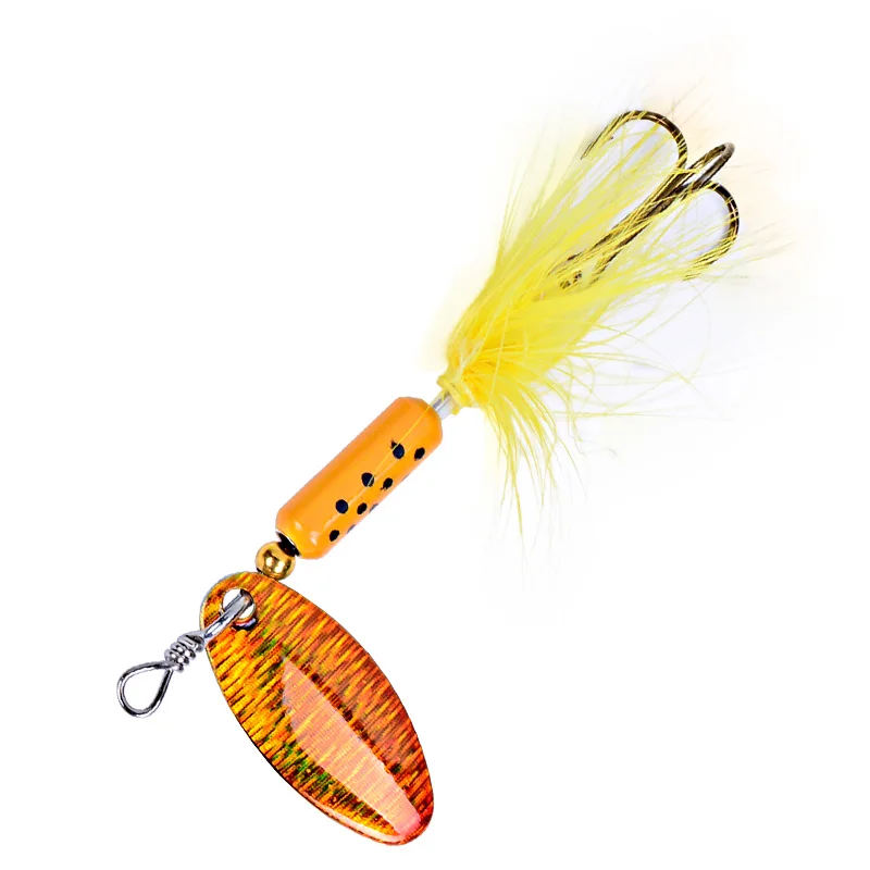 Balleo-señuelo de pesca giratorio, 4g, 6g, cebo de metal para jigging, trucha, lote de 4 unidades