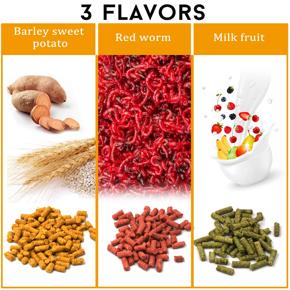 MNFT 1 botella de aproximadamente 300 Uds. Cebos de carpa con olor a hierba, 3 sabores, cebos de pesca gruesos, Señuelos de pesca, cebos artificiales y bandas de goma - imagen 3