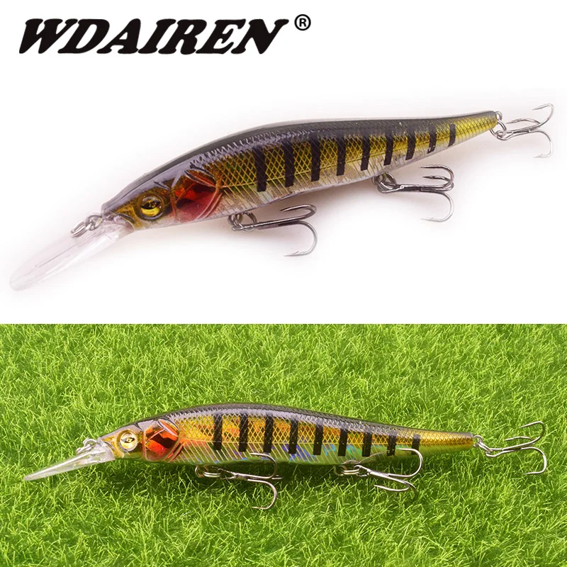 Señuelo de Pesca Minnow, 1 Uds., 13,5 cm, 16g, suspensión, pausa Wobbler, cebo duro Artificial, Crankbaits, Pesca, lubina, carpa, Lucio, aparejos de Pesca - imagen 2
