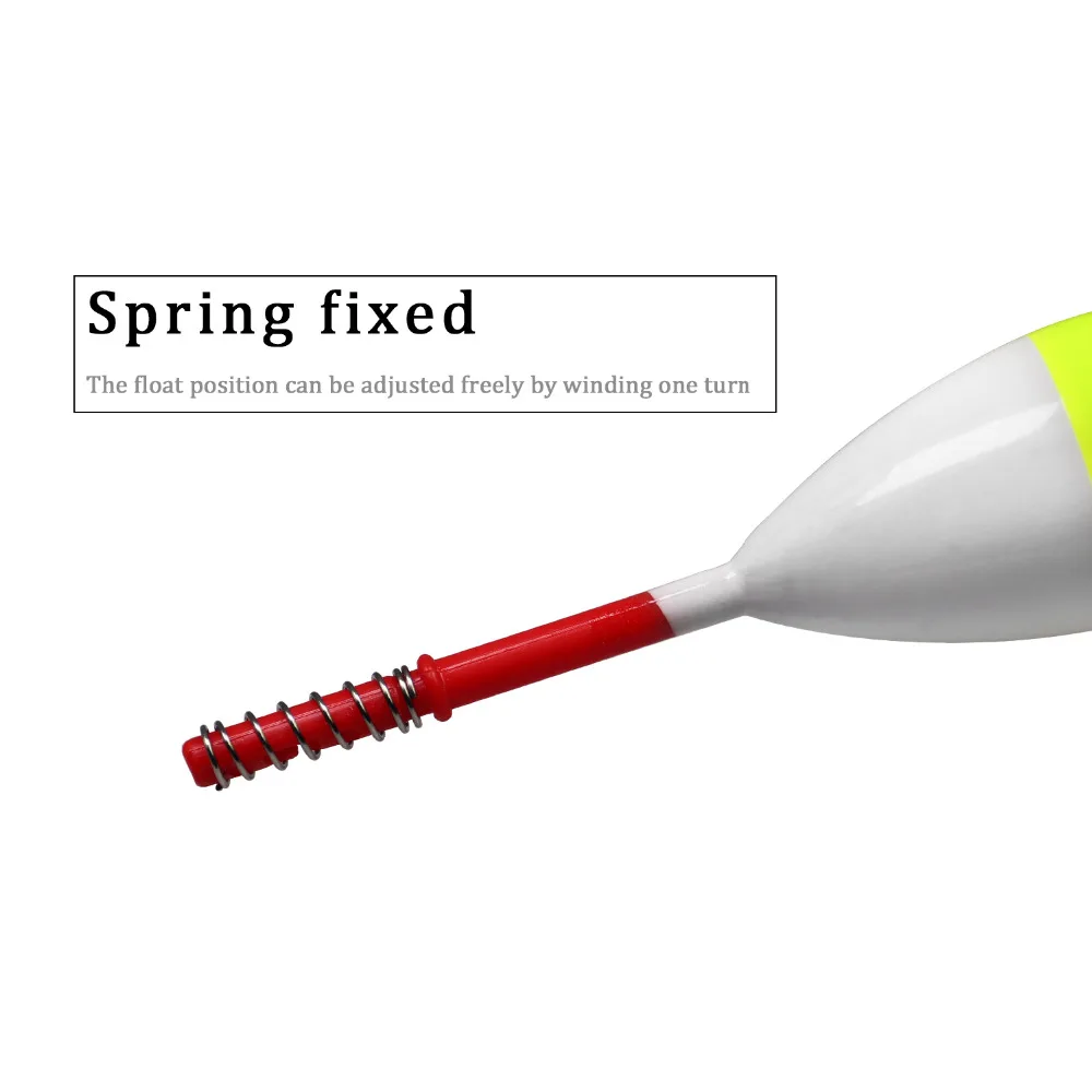 THKFISH 2 uds flotadores de pesca de primavera boyas de pesca de madera Balsa forma ovalada de agua dulce 14,9 cm aparejo de Bobbers antideslizante flotante - imagen 4