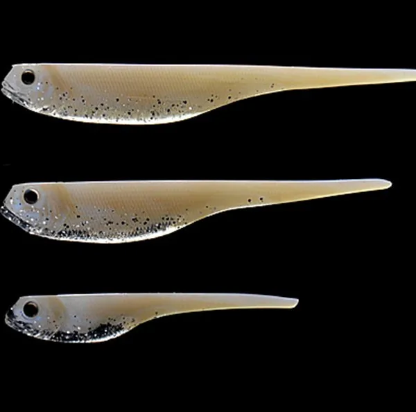 WK-señuelos artificiales de tiro caído de 13 cm, señuelo suave Walleye Zander, salmón, lubina, 4 piezas/pk, cola de Pin, Señuelos de Pesca blandos - imagen 5