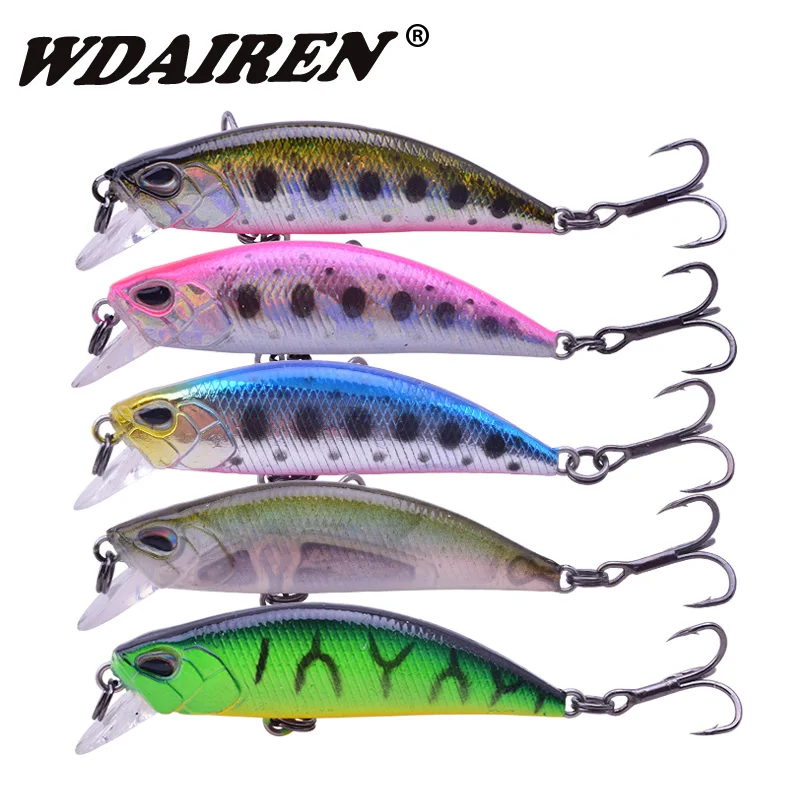 Señuelos de Pesca de pececillos, 55mm, 5,8g, Jeakbait Wobbler, cebos duros artificiales, aparejos de pesca de agua dulce y salada - imagen 4