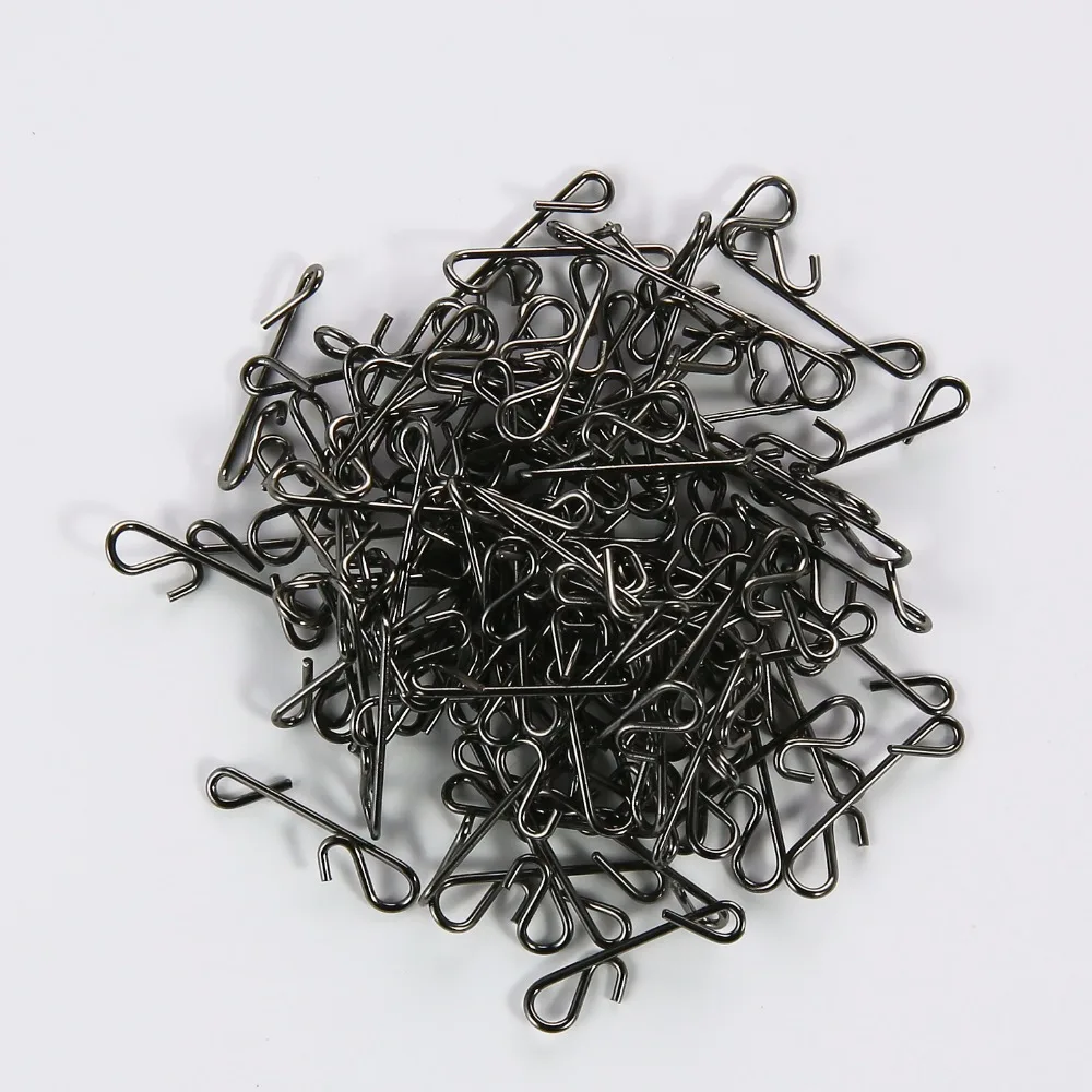 Caja de pesca de acero inoxidable, conector giratorio de barril, accesorios, Pin a presión, Kit de señuelos, productos para pesca, 100 unids/caja - imagen 5