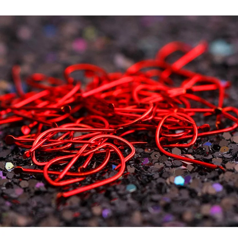 Anzuelo de púas con anzuelo rojo de tamaño pequeño, 50g-2000g, tamaño 0,5 # -8 # Anzuelos de pesca explosivos, paquete de 11 piezas, VENTA - imagen 2