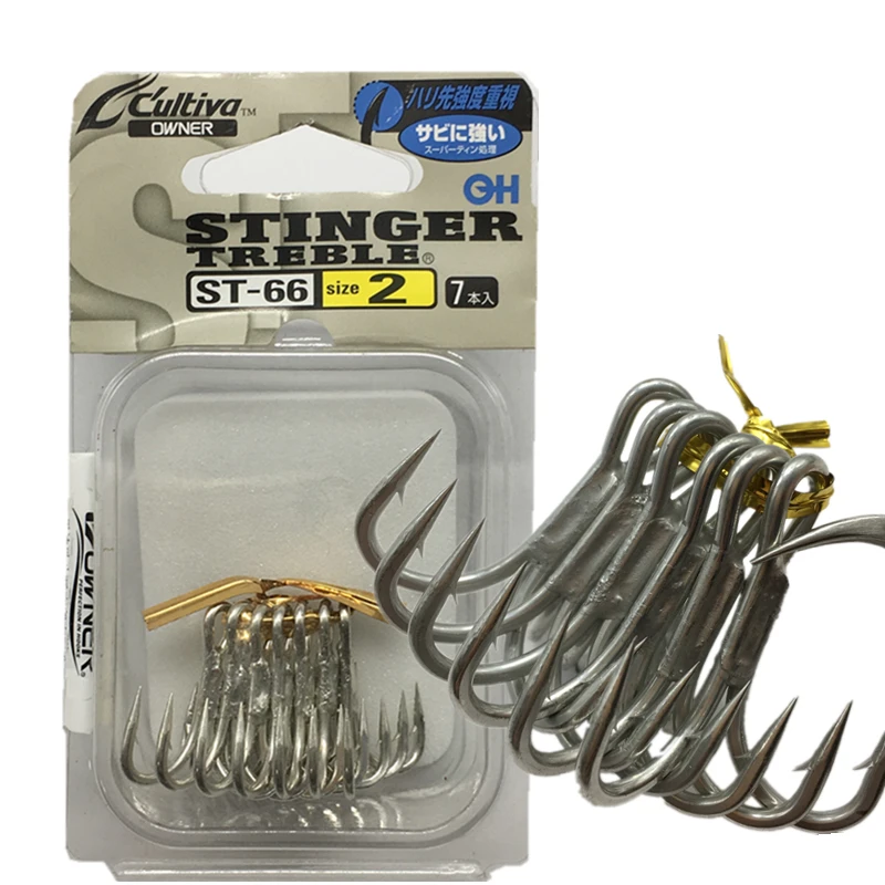 Anzuelos de tres anclajes para ST-66, anzuelos triples de acero al carbono, anzuelos de calamar, redondos y triples con púas - imagen 4