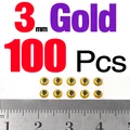 3mm Gold 100pcs