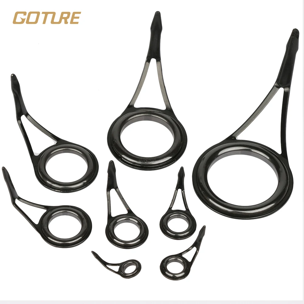 Goture-Kit de reparación de anillos de guía de acero inoxidable, punta de pesca de agua salada, 75 piezas, con caja de aparejos de pesca, accesorios de caña giratoria - imagen 4