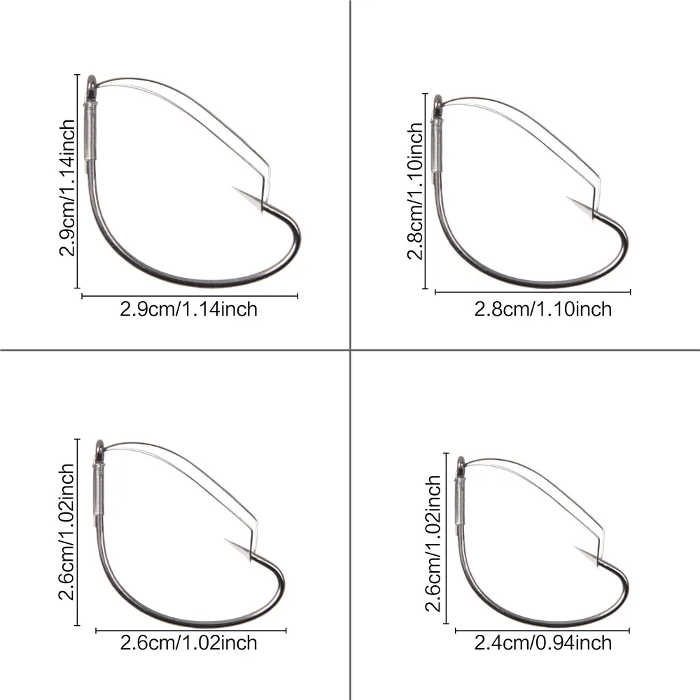 30 Uds. Anzuelo de pesca loco con púas sin malezas de acero rico en carbono, kit de aparejo loco de un solo gancho para aparejos de pesca de lubina - imagen 4