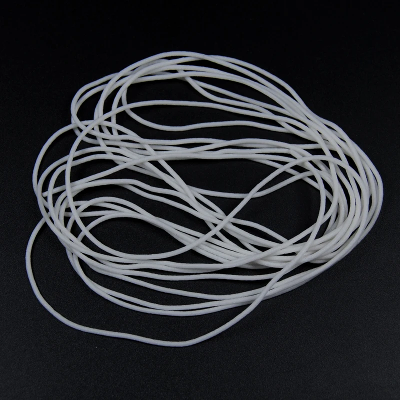 Tiras elásticas de espuma de silicona para atar moscas, Material flotante de Color blanco, 1mm, 2mm, 3mm, 4mm, 5mm, 2m - imagen 2