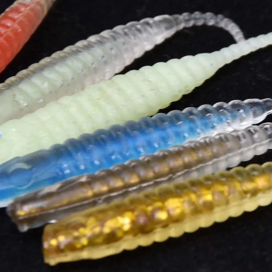 Cebos de señuelo para pesca de raíz, bolsa de 4cm, 0,37g, transparente, suave, para peces pequeños, 10 unidades - imagen 5