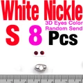 8Pcs S White Nickle