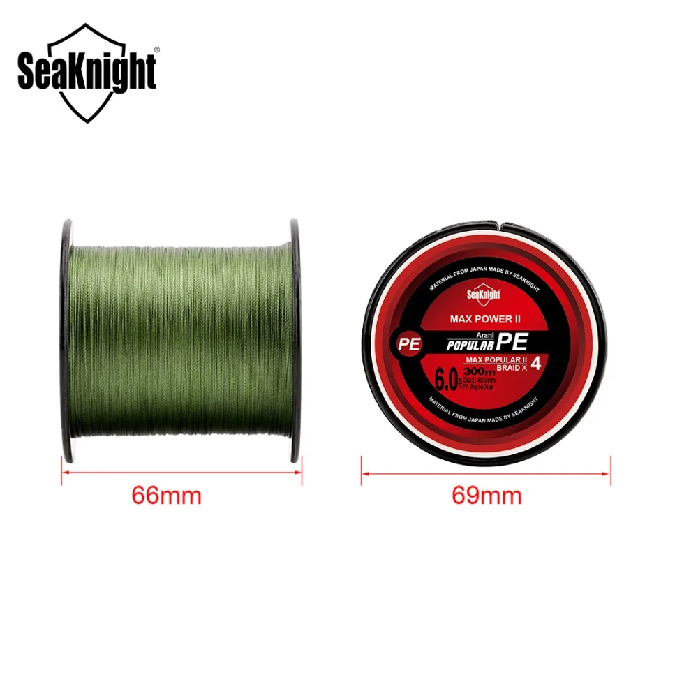 SeaKnight-sedal trenzado de 300M, líneas de pesca de PE, 8LB-60LB, aparejos de pesca - imagen 2