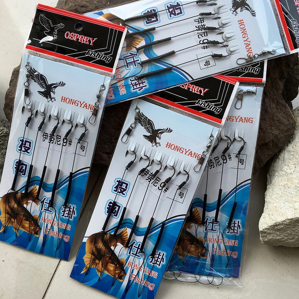 Anzuelos de acero de alto carbono con 5 aparejos pequeños, Gancho de cuerda giratoria - imagen 5