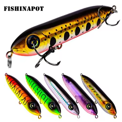 Señuelos de Pesca de lápiz Wobblers, 102mm/11,5g, cebos duros artificiales de plástico, Crankbait, anzuelos para Pesca de Lucio, aparejos de Pesca, 1 ud.