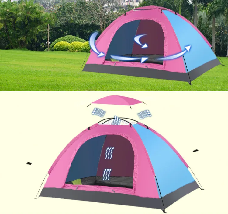 Tienda de campaña portátil de una sola capa para 2 personas, tienda de campaña automática a prueba de lluvia para exteriores, senderismo, pesca y caza, alta calidad, nueva - imagen 5