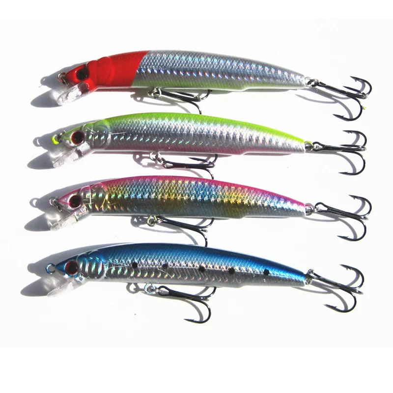 1 pieza venta señuelo de pesca Minnow Seabass Catch cebo duro 115mm/18g señuelos artificiales láser brillante - imagen 3