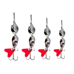 Señuelo giratorio de metal con lentejuelas para trucha y lucio