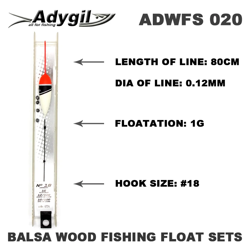 Flotadores Balsa Adygil ADWFS 020 – Madera natural para pesca - imagen 2