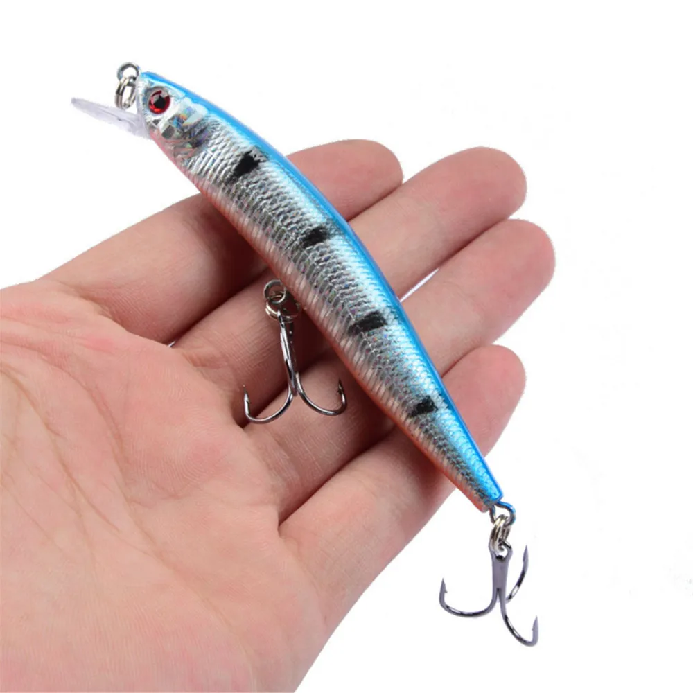 Señuelos de pesca de pececillos, 1 piezas, 8,2g, 10cm, Crankbait Peche Bass Trolling, cebo duro Artificial, Wobblers, aparejos de pesca de carpa - imagen 5