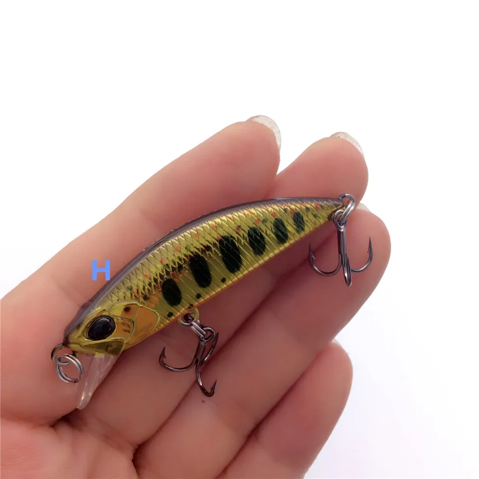 Tsurinoya 4 piezas 50mm 5g cebo Artificial de pececillo que se hunde para pesca de trucha y lubina Wobbler láser duro señuelo de pesca de fundición larga DW63 - imagen 3